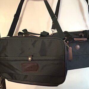 TWO VINTAGE SAMSONITE "ULTRALITE 2" BAGS -HUNTER GREEN-DURABILITY- NEVER USED!